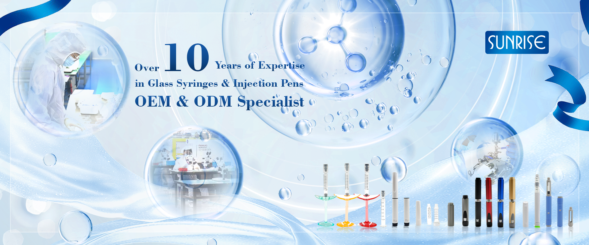 Dubai Derma Exhibition Glass Syringe Products Showcase